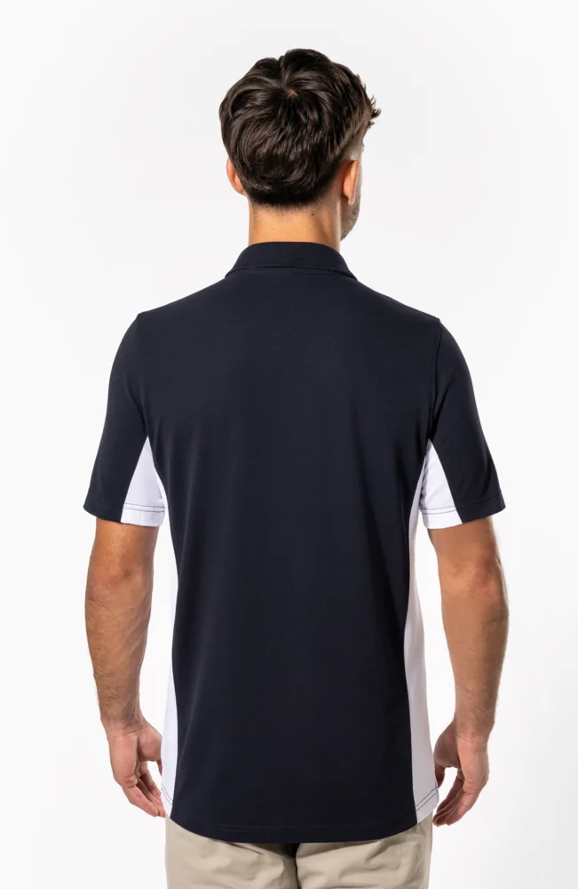 2-farbiges Piqué Polo "Flag"