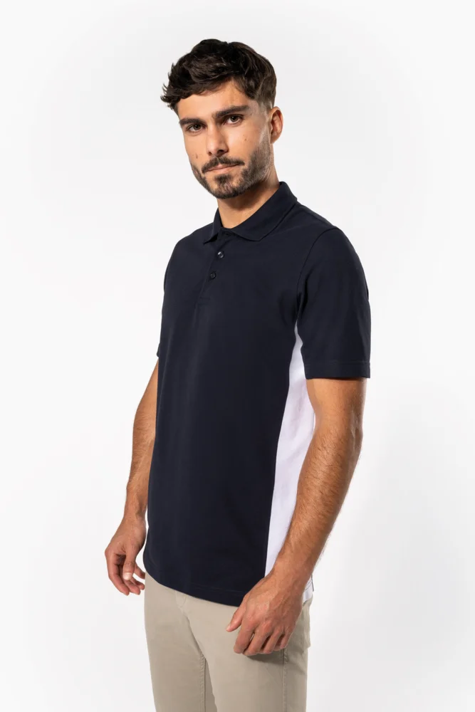 2-farbiges Piqué Polo "Flag"
