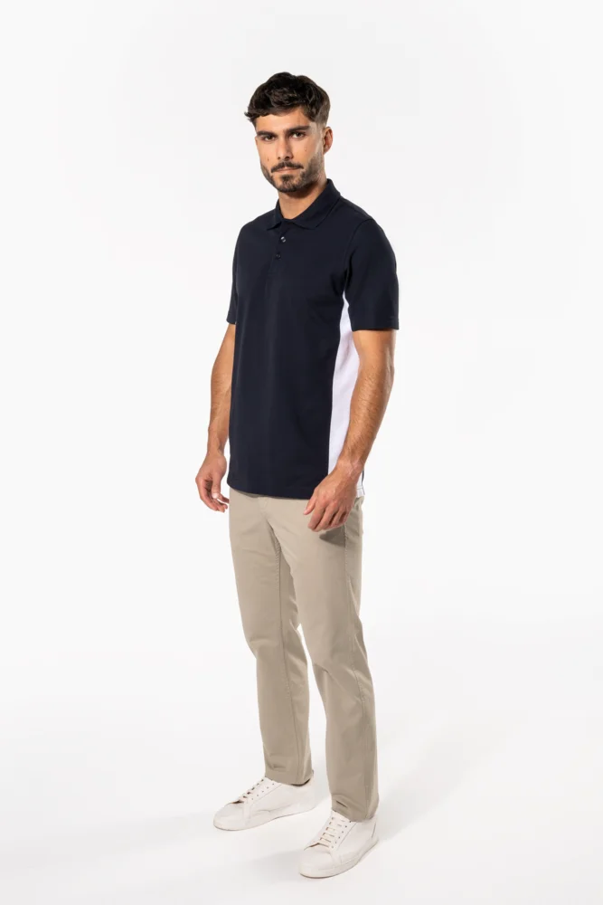 2-farbiges Piqué Polo "Flag"