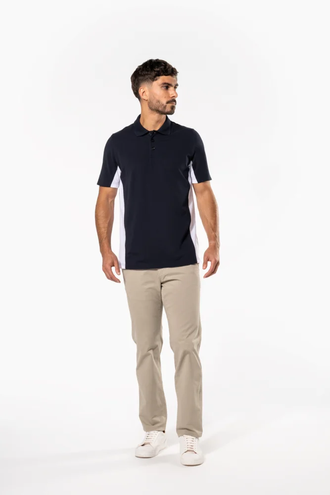 2-farbiges Piqué Polo "Flag"