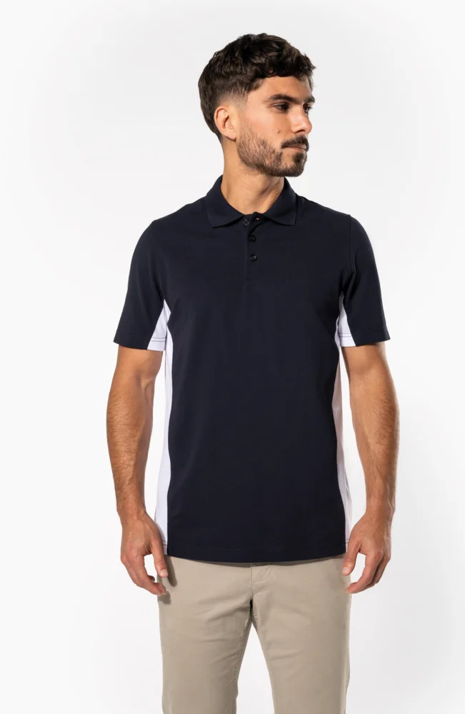 2-farbiges Piqué Polo "Flag"
