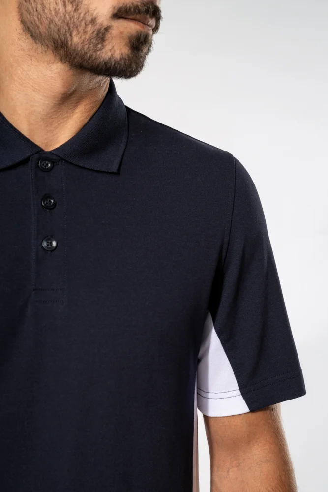 2-farbiges Piqué Polo "Flag"