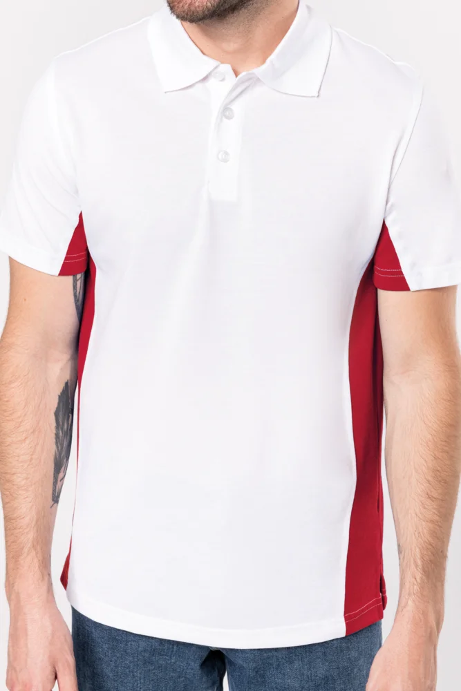 2-farbiges Piqué Polo "Flag"