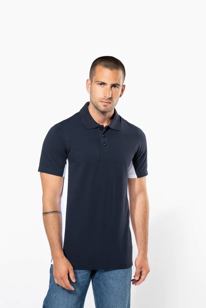 2-farbiges Piqué Polo "Flag"