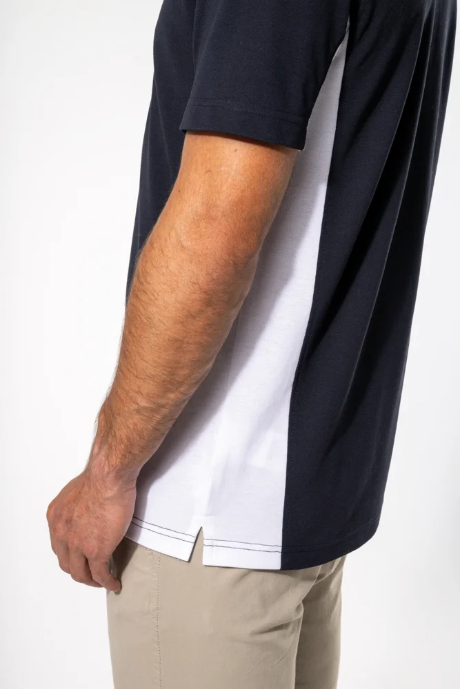 2-farbiges Piqué Polo "Flag"