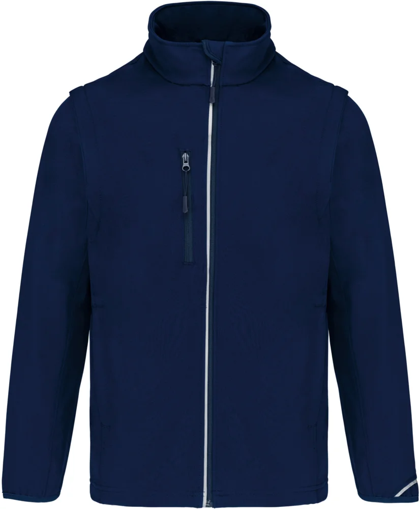 3-Lagen Softshell Jacke mit abnehmbaren Ärmeln