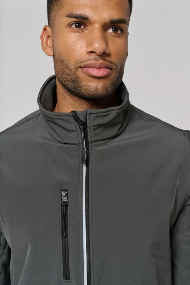 3-Lagen Softshell Jacke mit abnehmbaren Ärmeln