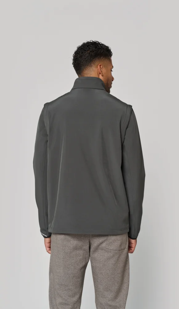 3-Lagen Softshell Jacke mit abnehmbaren Ärmeln