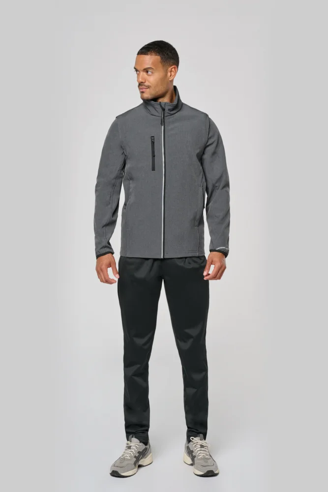 3-Lagen Softshell Jacke mit abnehmbaren Ärmeln