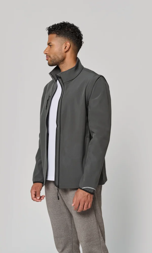 3-Lagen Softshell Jacke mit abnehmbaren Ärmeln