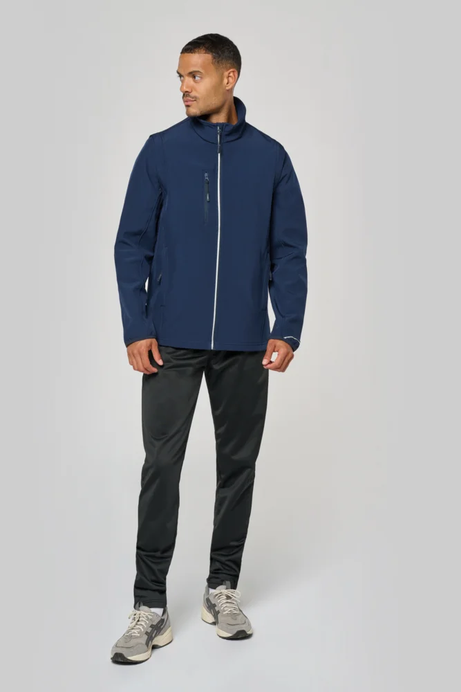 3-Lagen Softshell Jacke mit abnehmbaren Ärmeln