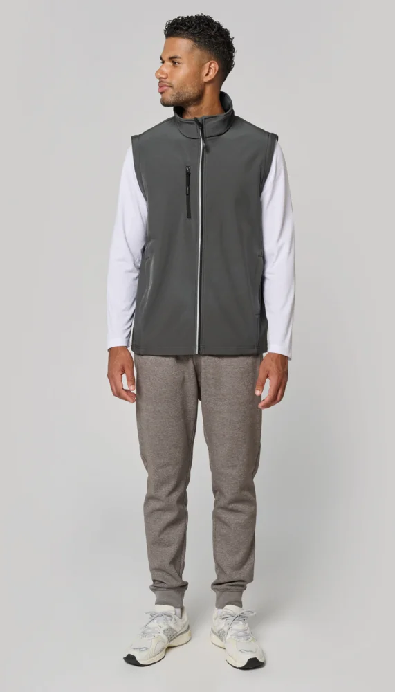 3-Lagen Softshell Jacke mit abnehmbaren Ärmeln