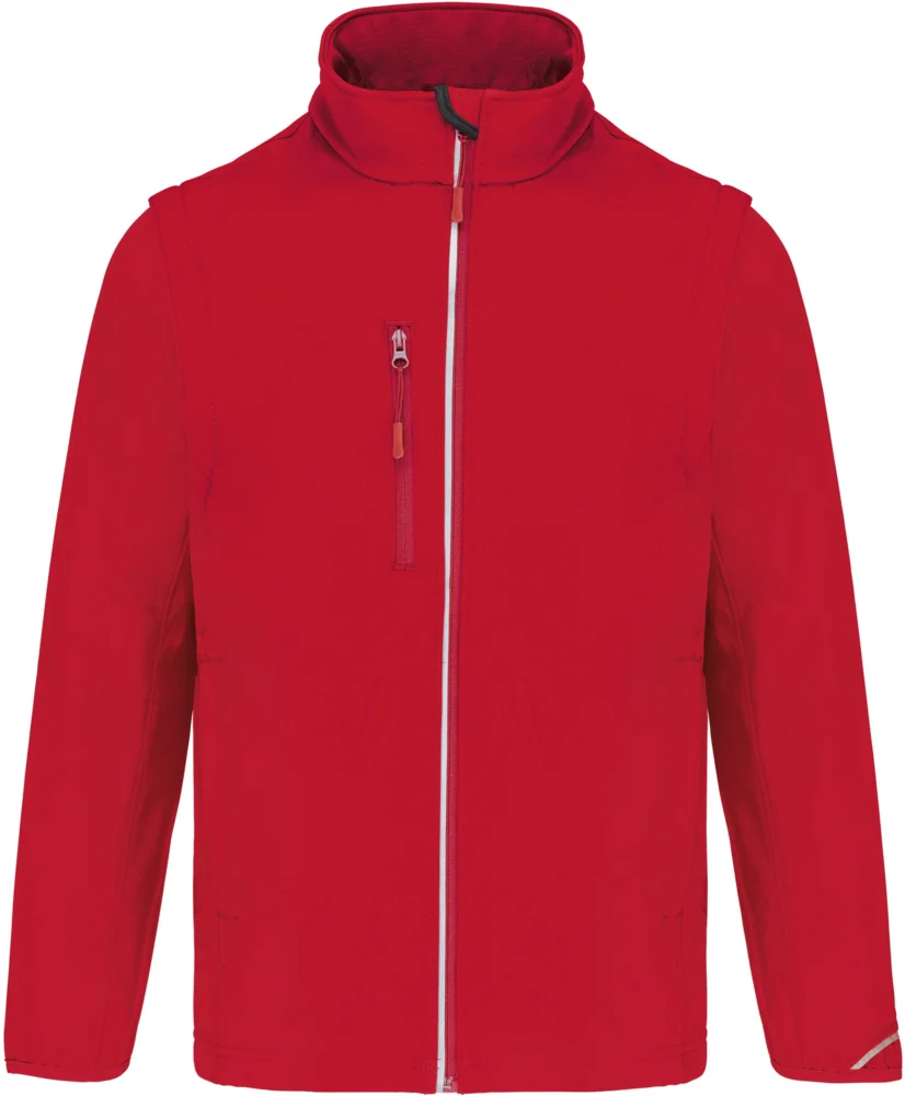 3-Lagen Softshell Jacke mit abnehmbaren Ärmeln