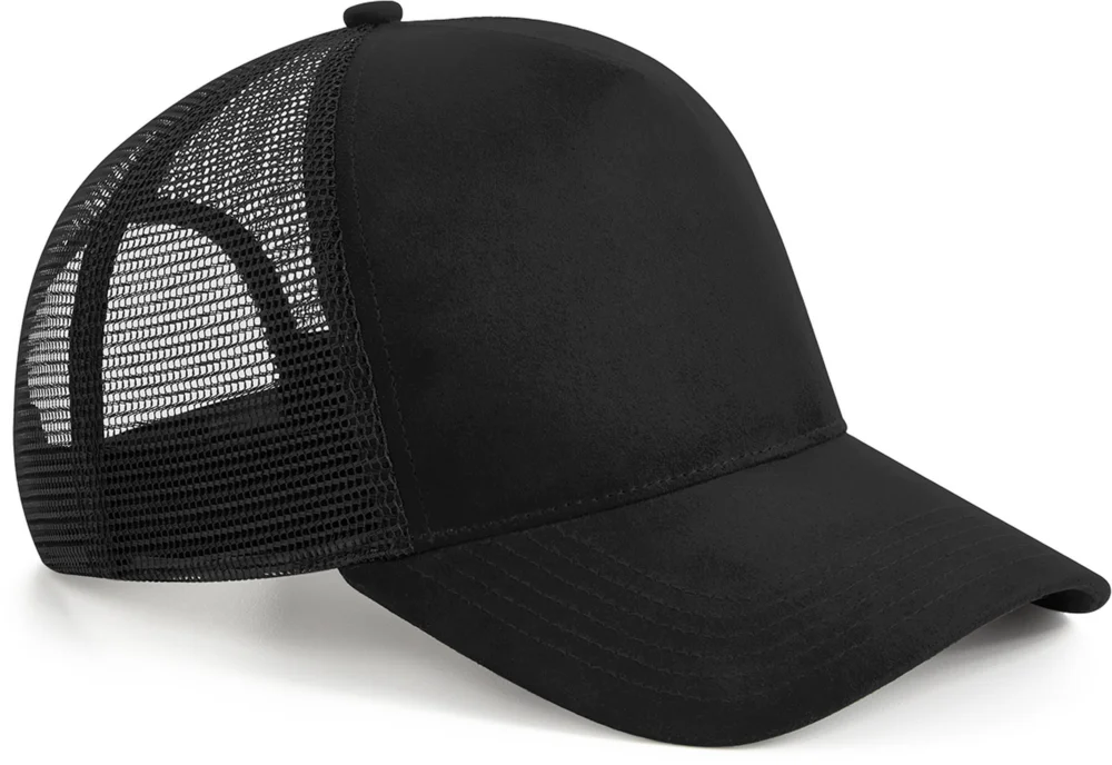 5 Panel Kappe "Suede Snapback Trucker"