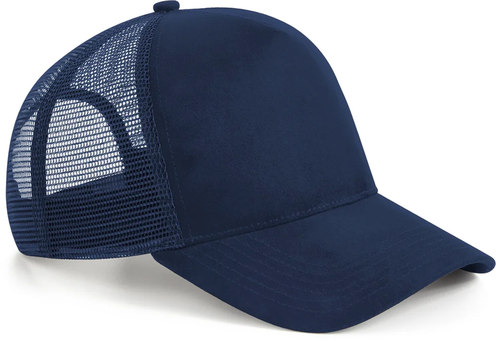 5 Panel Kappe "Suede Snapback Trucker"