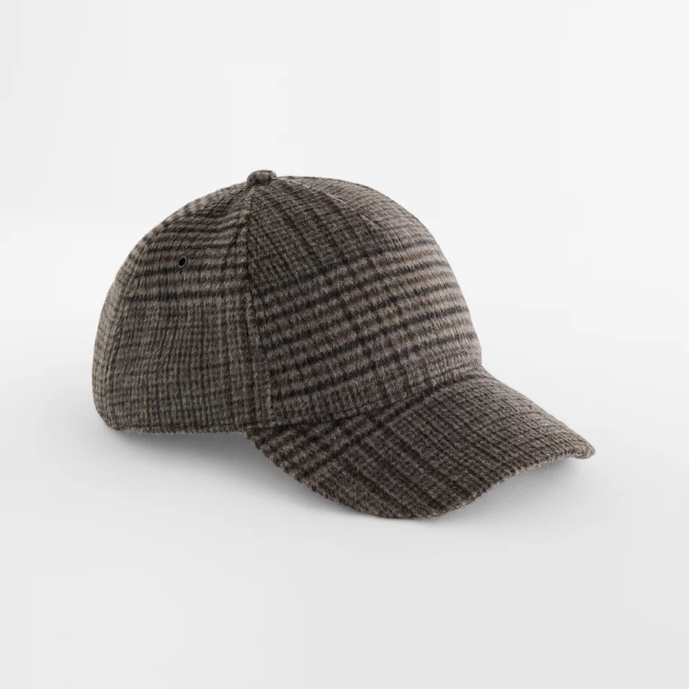 5 Panel Kappe "Wool Blend Check"