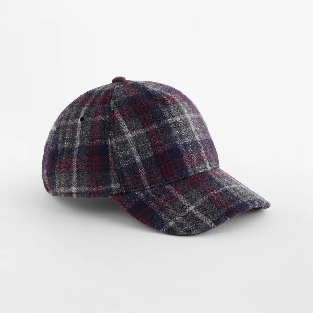 5 Panel Kappe "Wool Blend Check"
