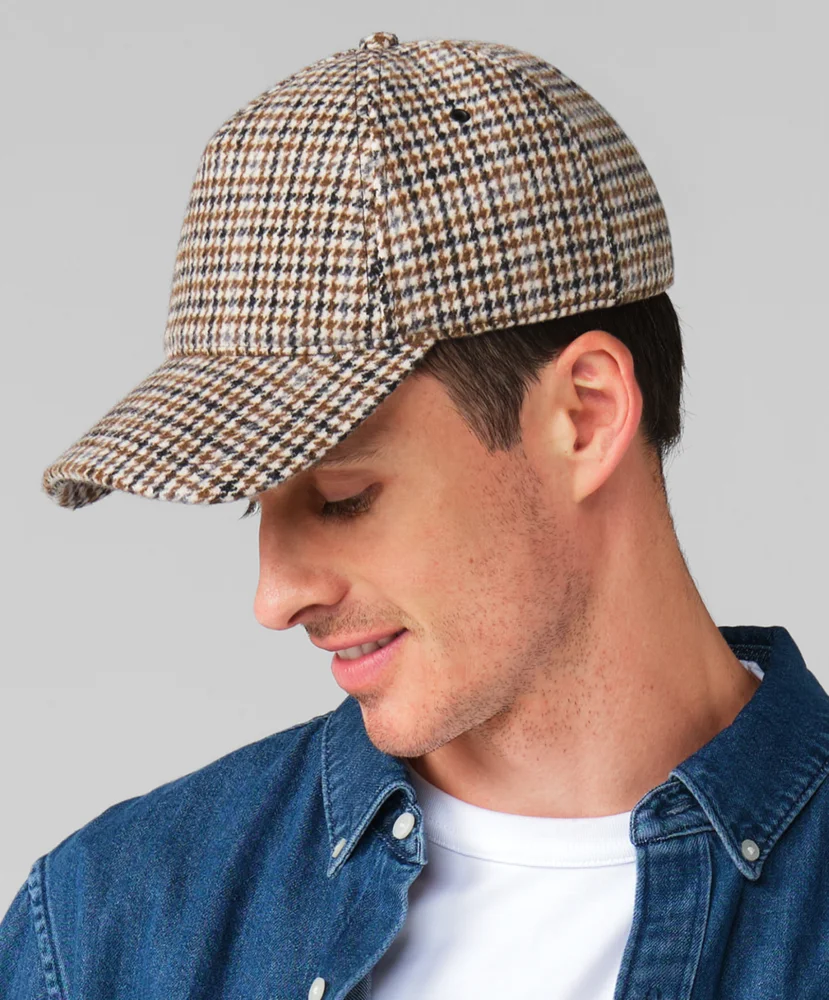 5 Panel Kappe "Wool Blend Check"