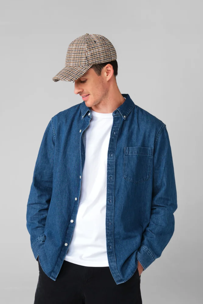 5 Panel Kappe "Wool Blend Check"