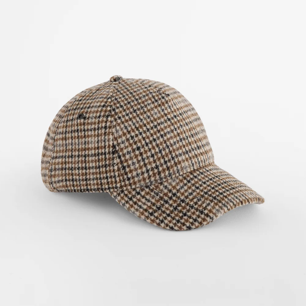 5 Panel Kappe "Wool Blend Check"