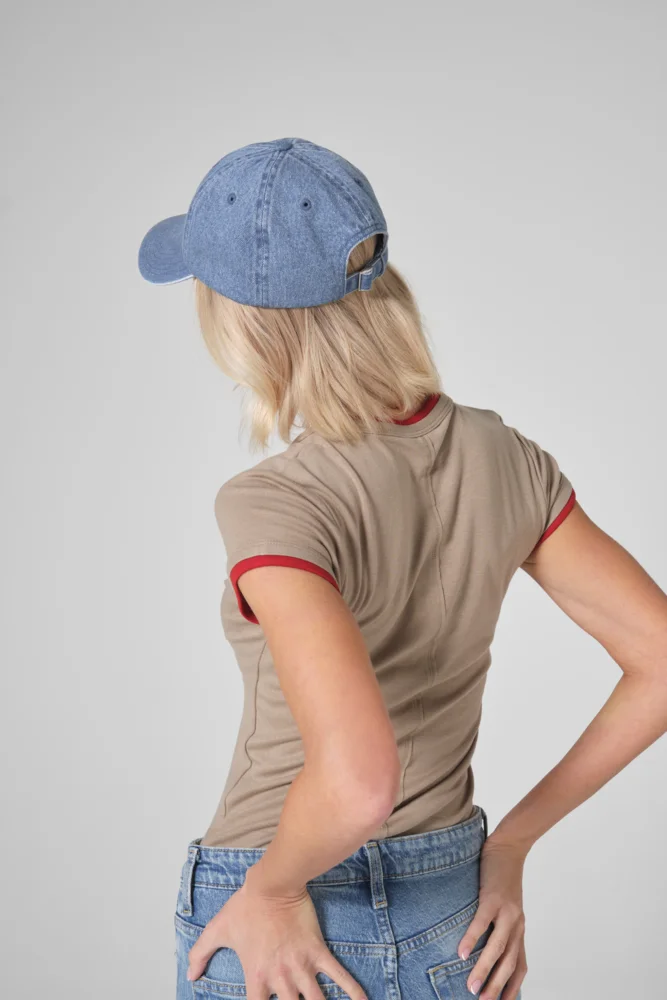 6 Panel Denim Cap