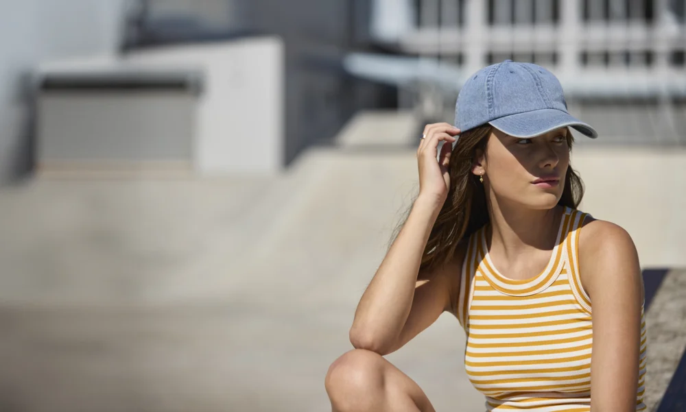 6 Panel Denim Cap