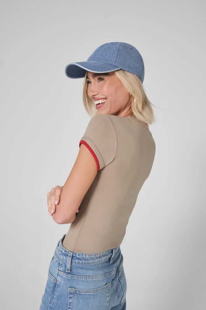 6 Panel Denim Cap