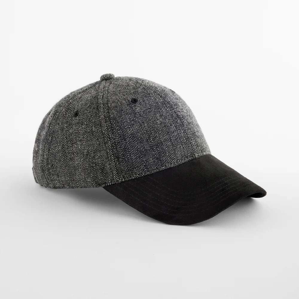 6 Panel Kappe "Herringbone Suede"
