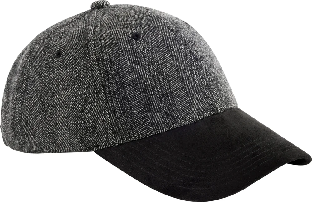 6 Panel Kappe "Herringbone Suede"