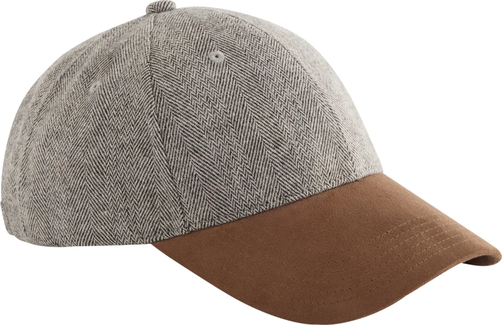6 Panel Kappe "Herringbone Suede"