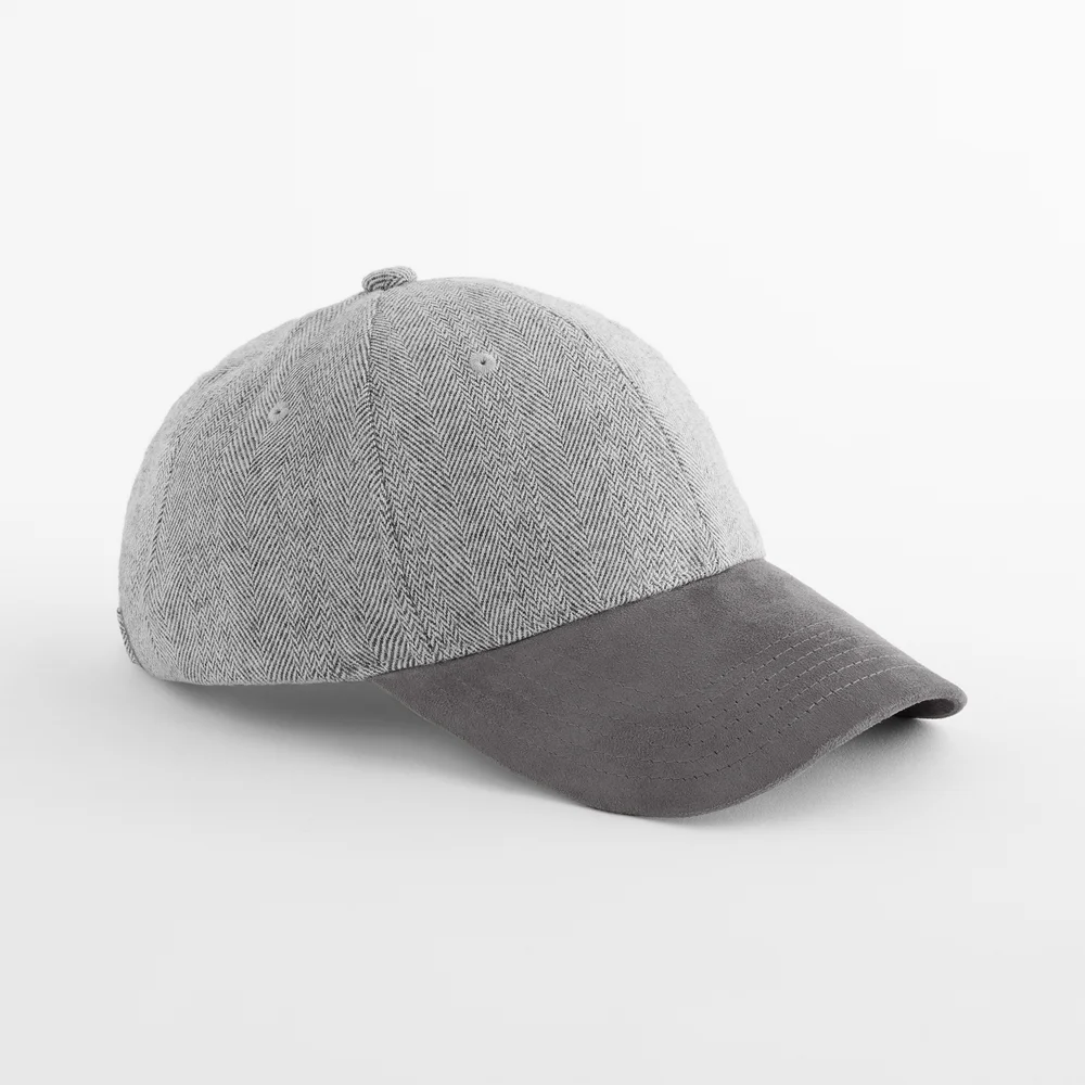 6 Panel Kappe "Herringbone Suede"
