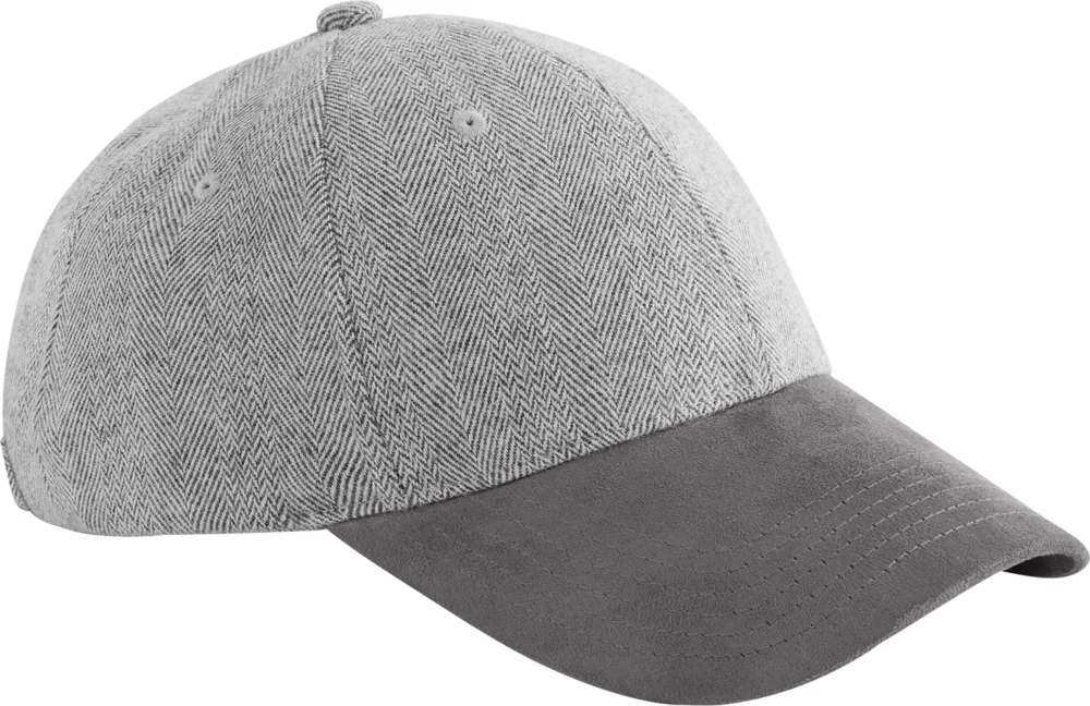6 Panel Kappe "Herringbone Suede"