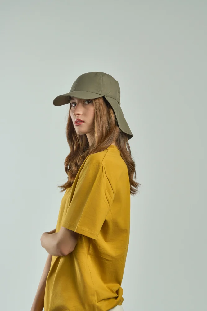 6 Panel Kappe mit Nackenschutz