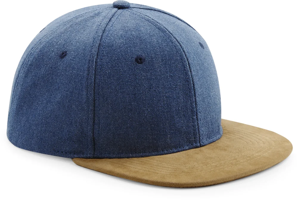 6 Panel Kappe "Suede Peak Snapback"
