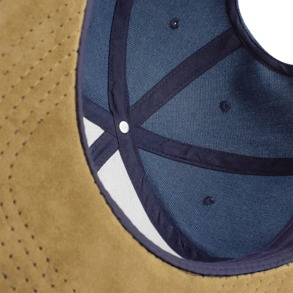 6 Panel Kappe "Suede Peak Snapback"