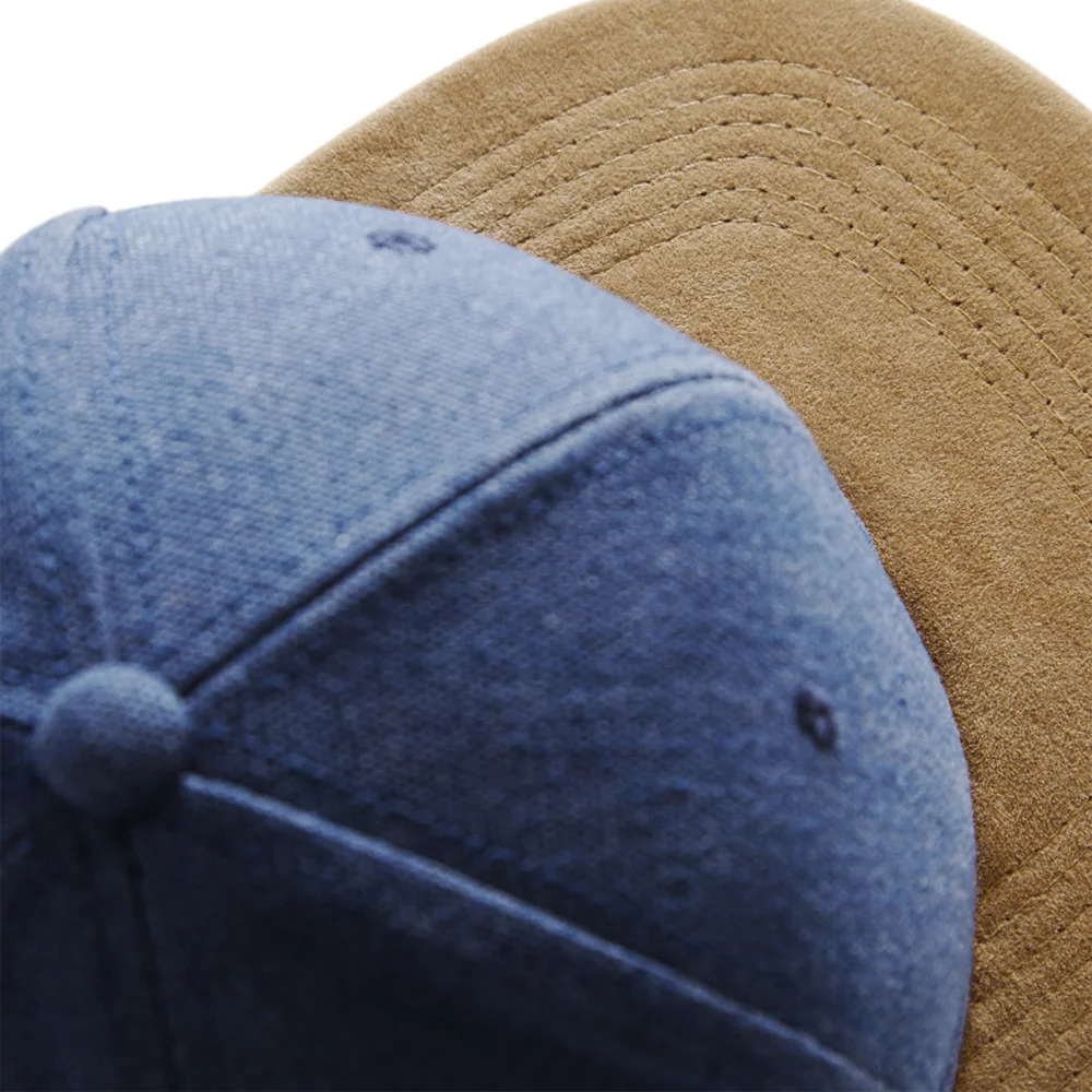 6 Panel Kappe "Suede Peak Snapback"