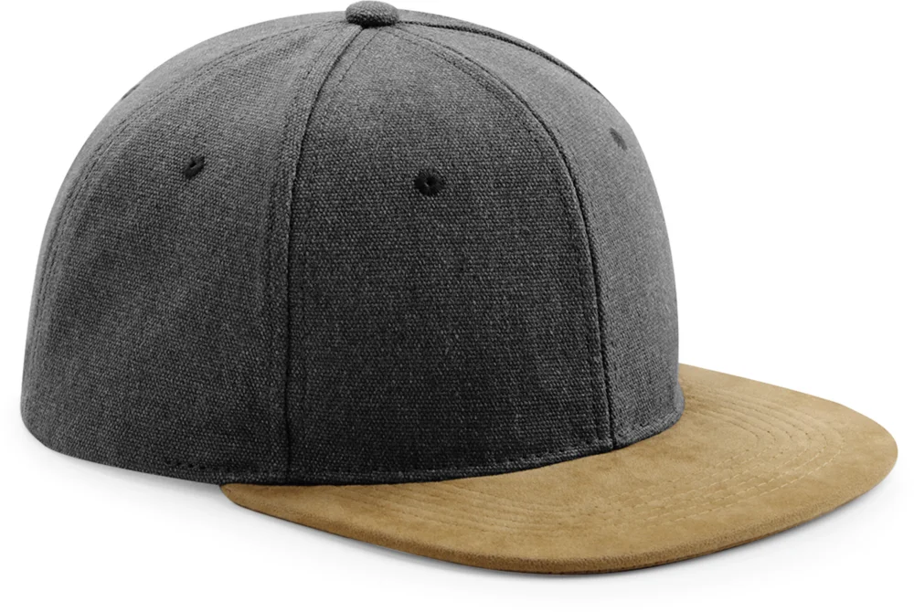 6 Panel Kappe "Suede Peak Snapback"