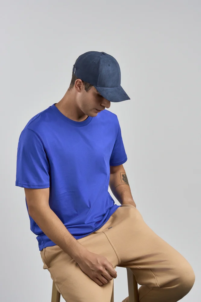 6 Panel cap suede look
