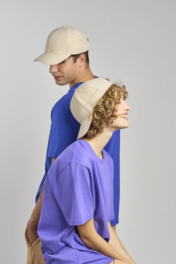 6 Panel cap suede look
