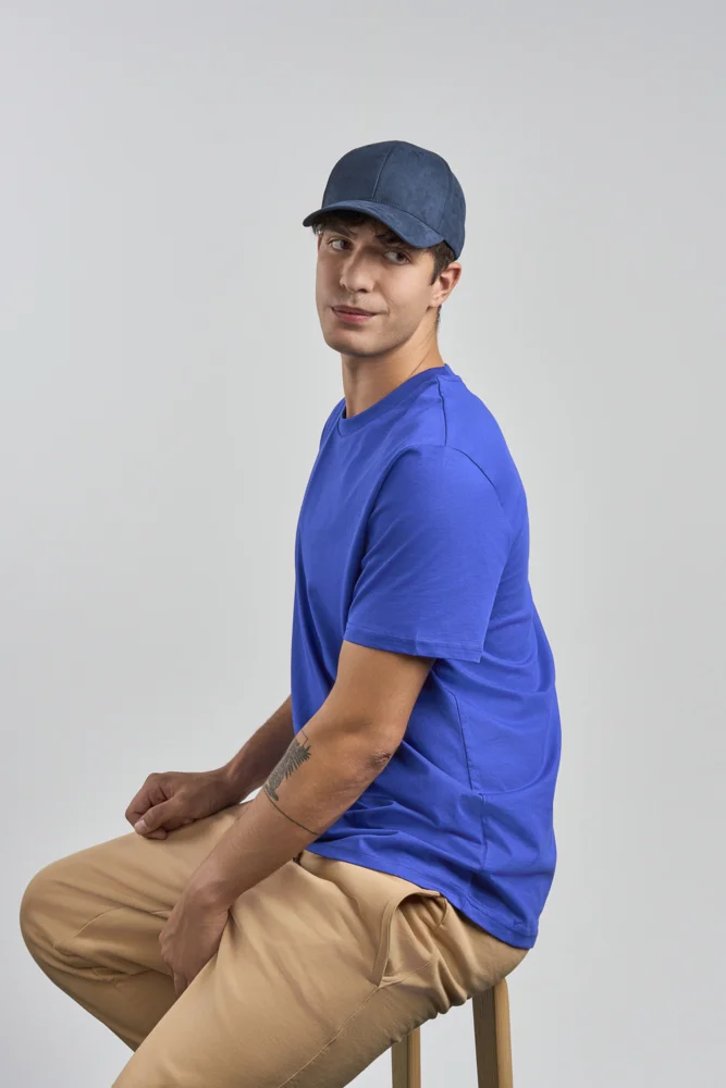 6 Panel cap suede look