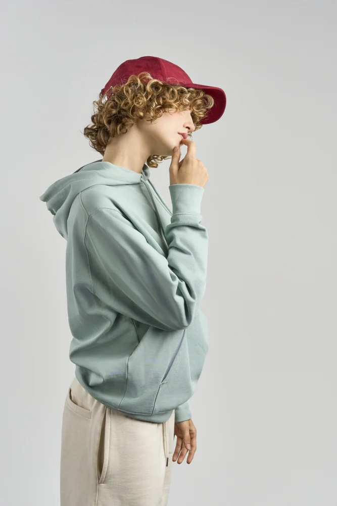 6 Panel cap suede look