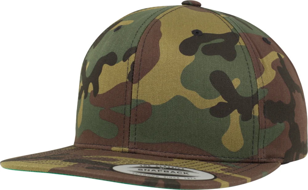 6 Panel Snapback Kappe "Camo"