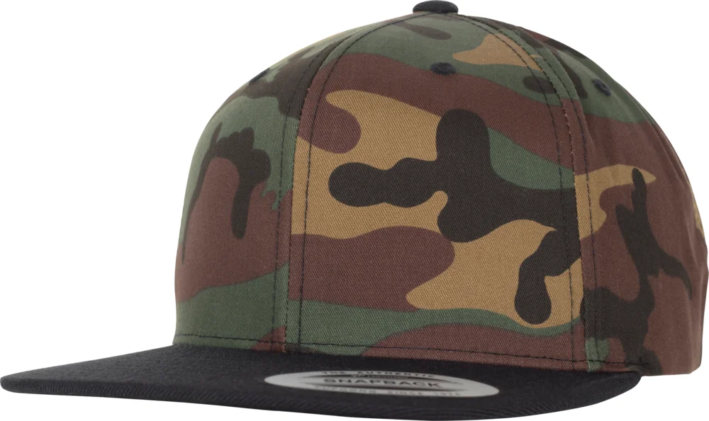 6 Panel Snapback Kappe "Camo"