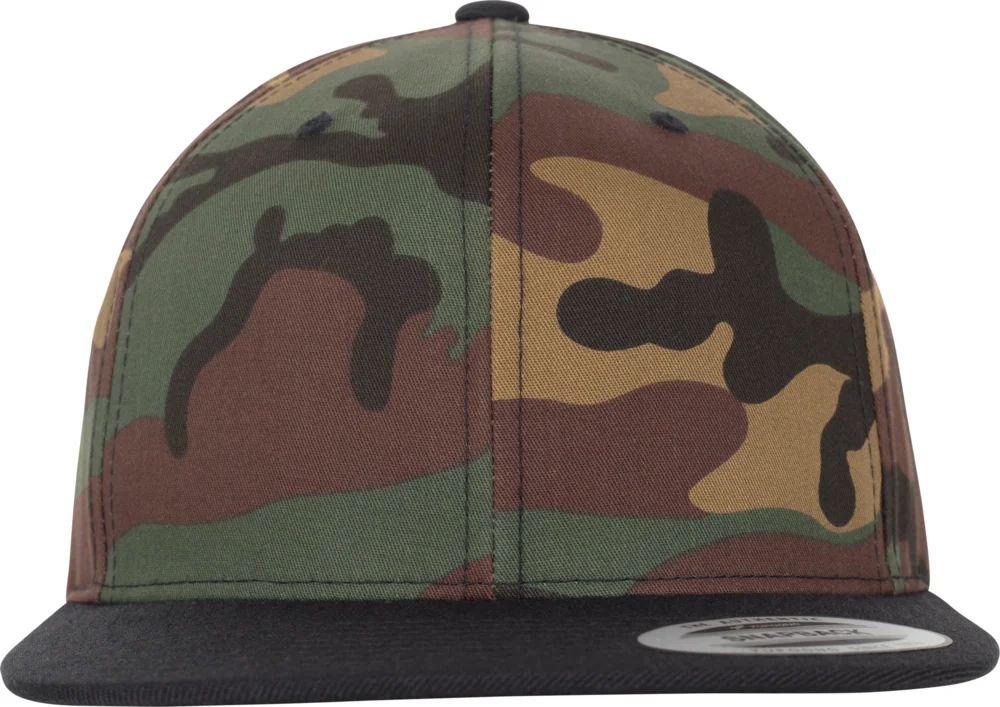 6 Panel Snapback Kappe "Camo"