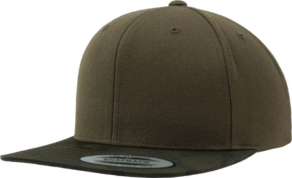 6 Panel Snapback Kappe "Camo"
