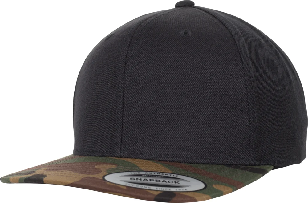 6 Panel Snapback Kappe "Camo"