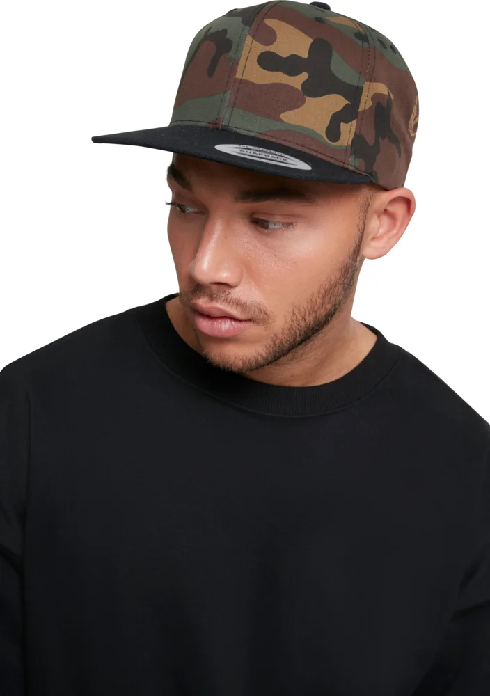 6 Panel Snapback Kappe "Camo"