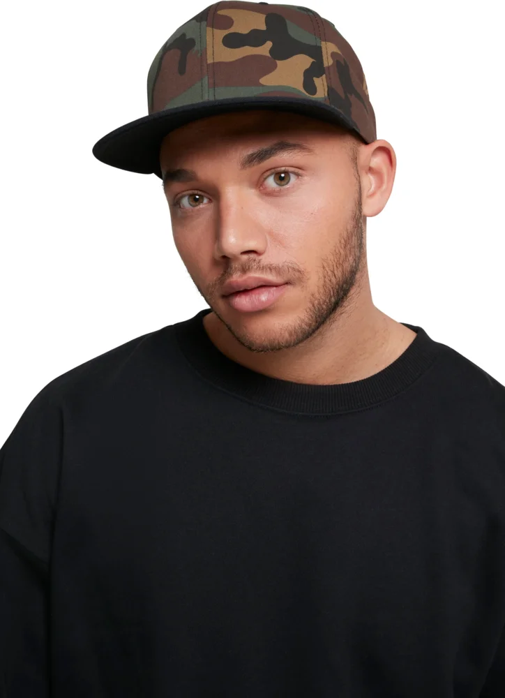 6 Panel Snapback Kappe "Camo"