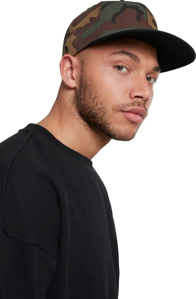 6 Panel Snapback Kappe "Camo"