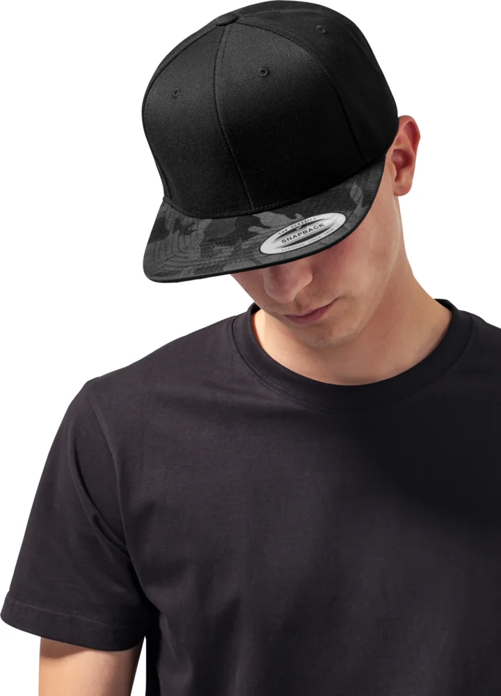 6 Panel Snapback Kappe "Camo"